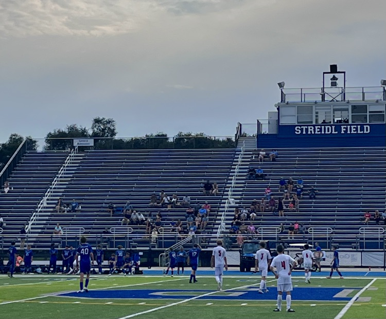 picture of jv soccer team during a game