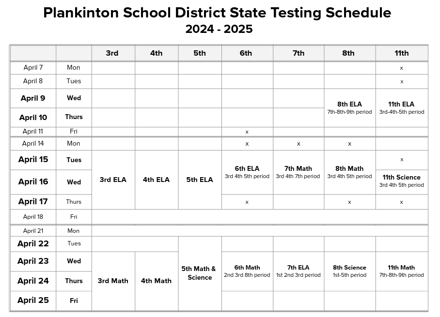 Schedule