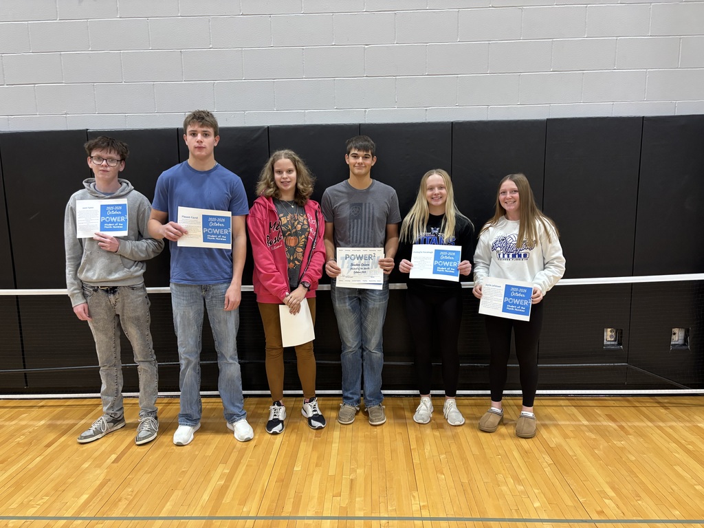 three male and three female students being recognized for student of the month