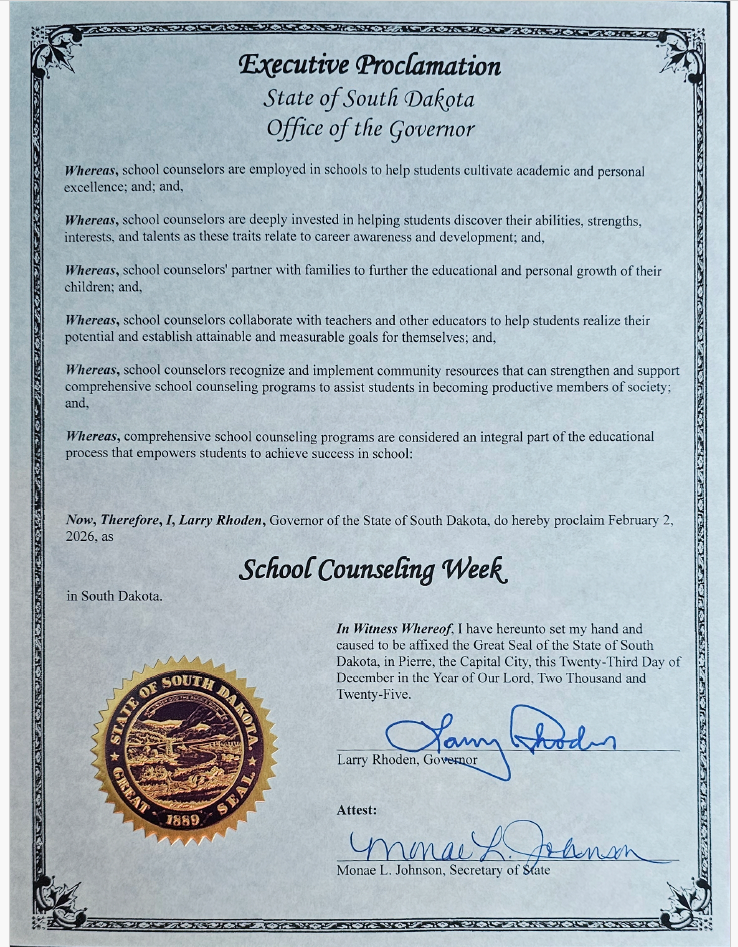 governor proclamation for national school counselor week