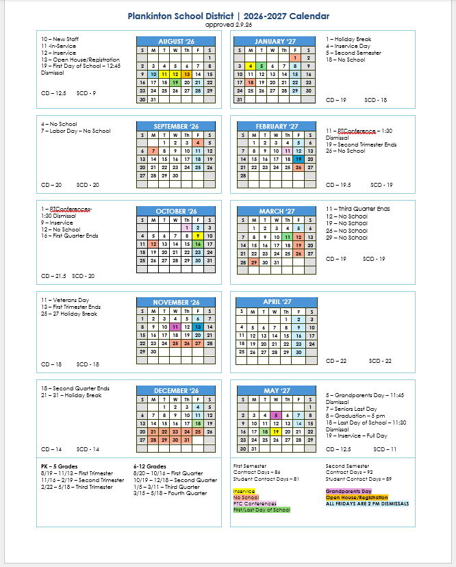 26-27 approved district planning calendar picture
