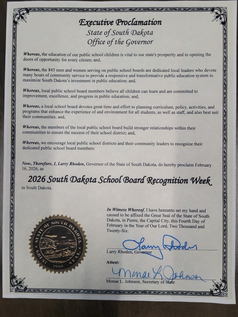 governor's proclamation for school board recognition week