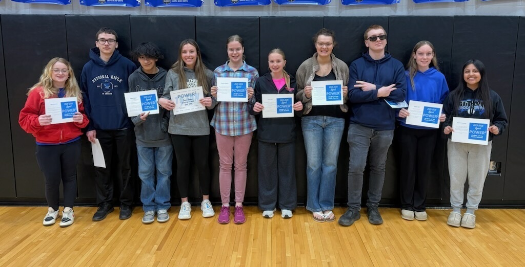 ten students who were nominated for April Student of the Month