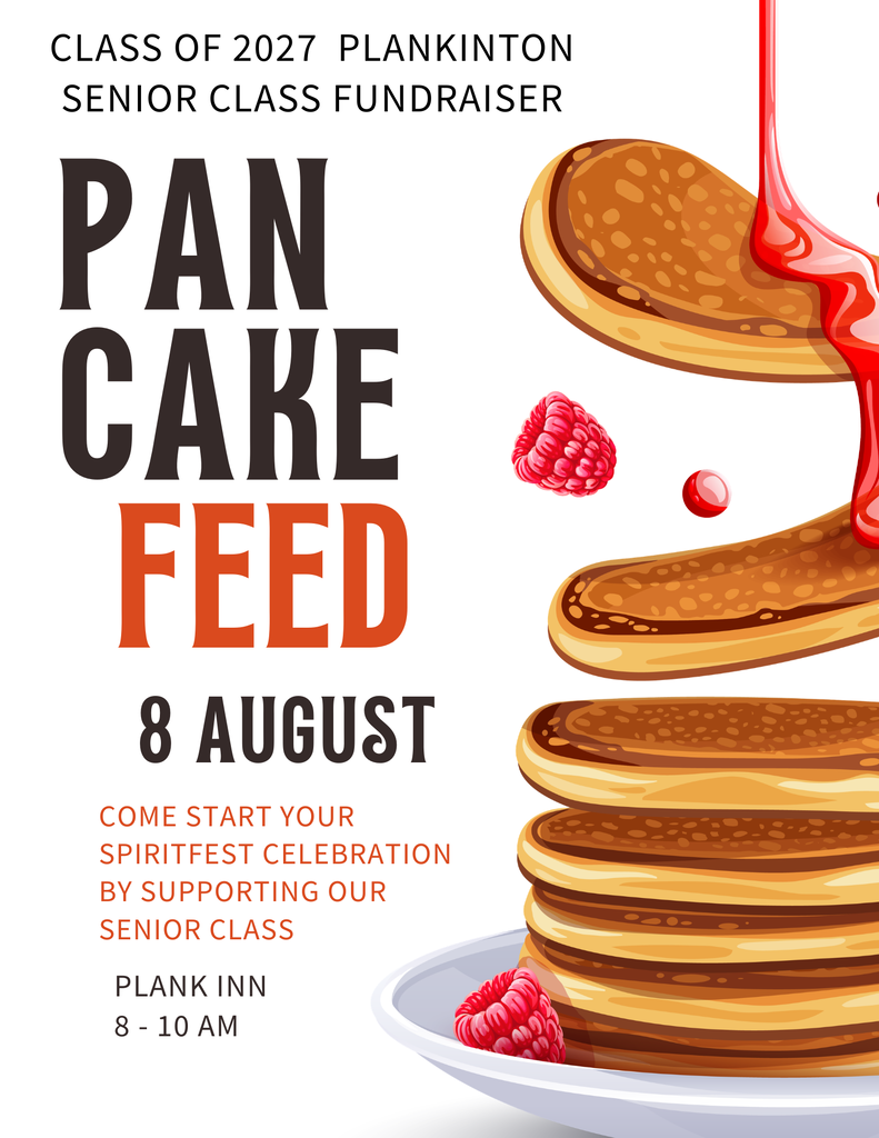 flyer advertising the pancake feed