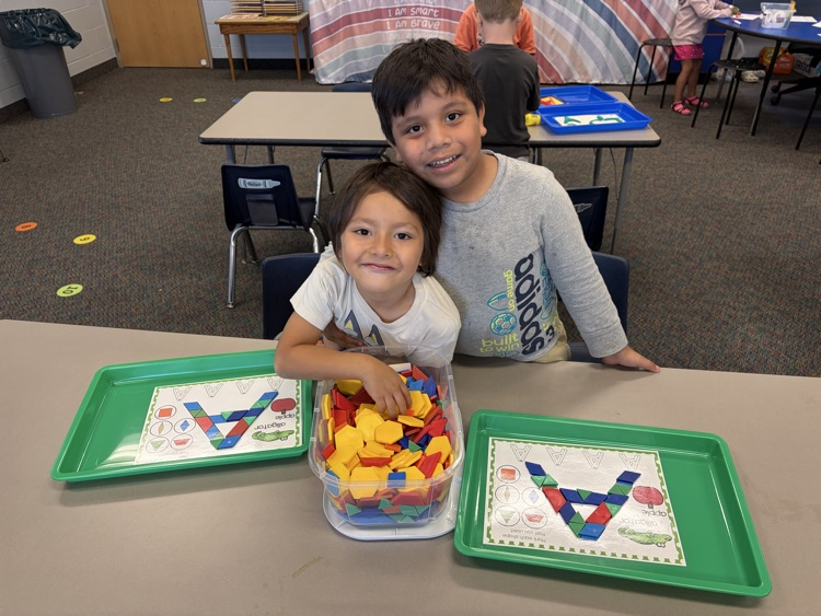 Using Tangrams to make letter A