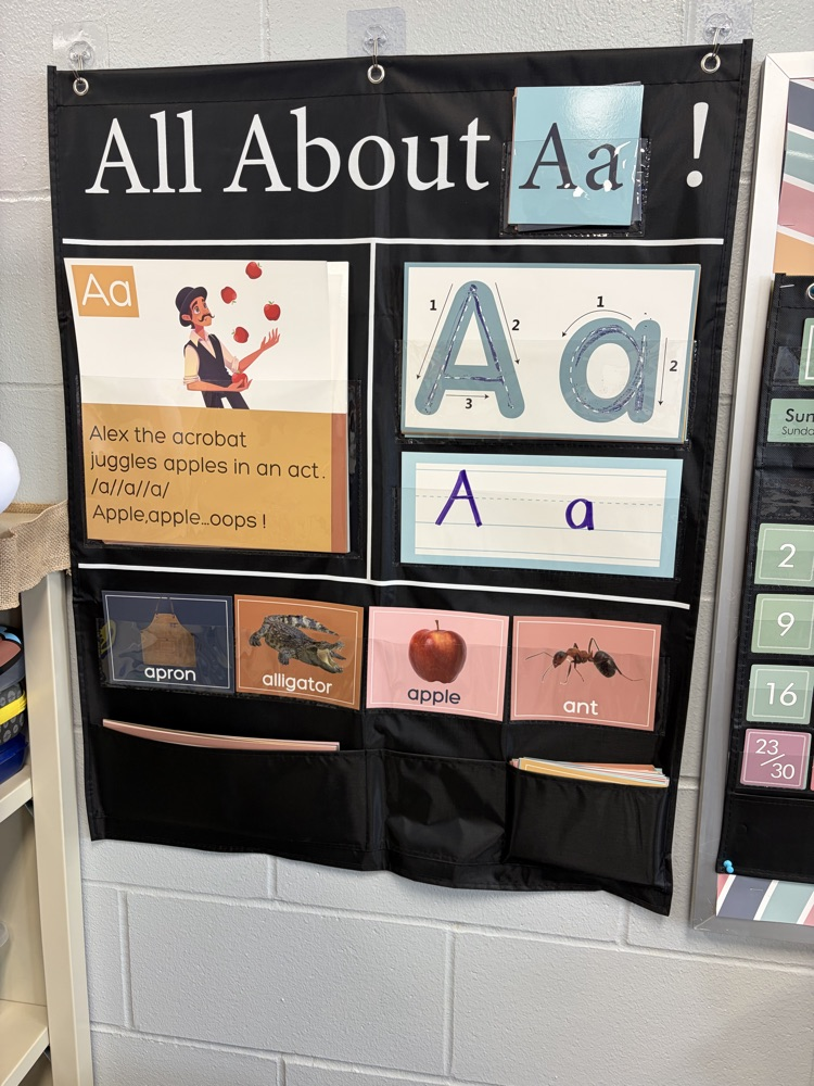 Our morning poem, where we have to find all the Letter a’s. 