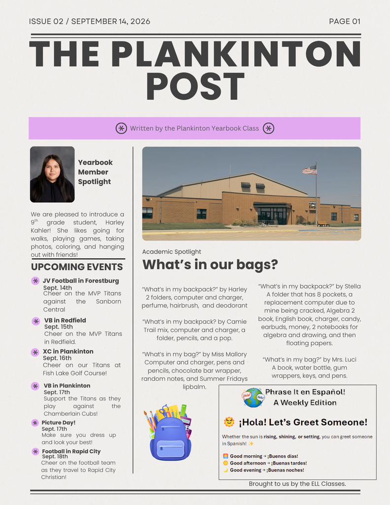 Page 1 of The Plankinton Post