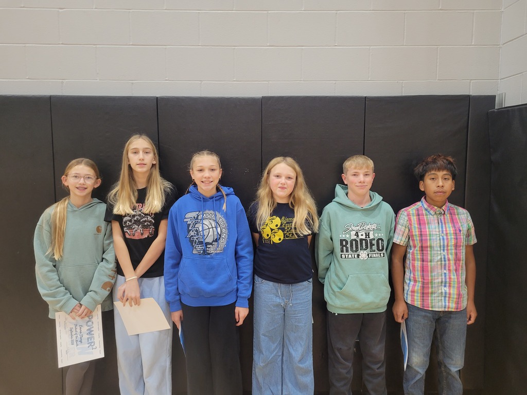 Six students who were nominated for September Student of the Month.
