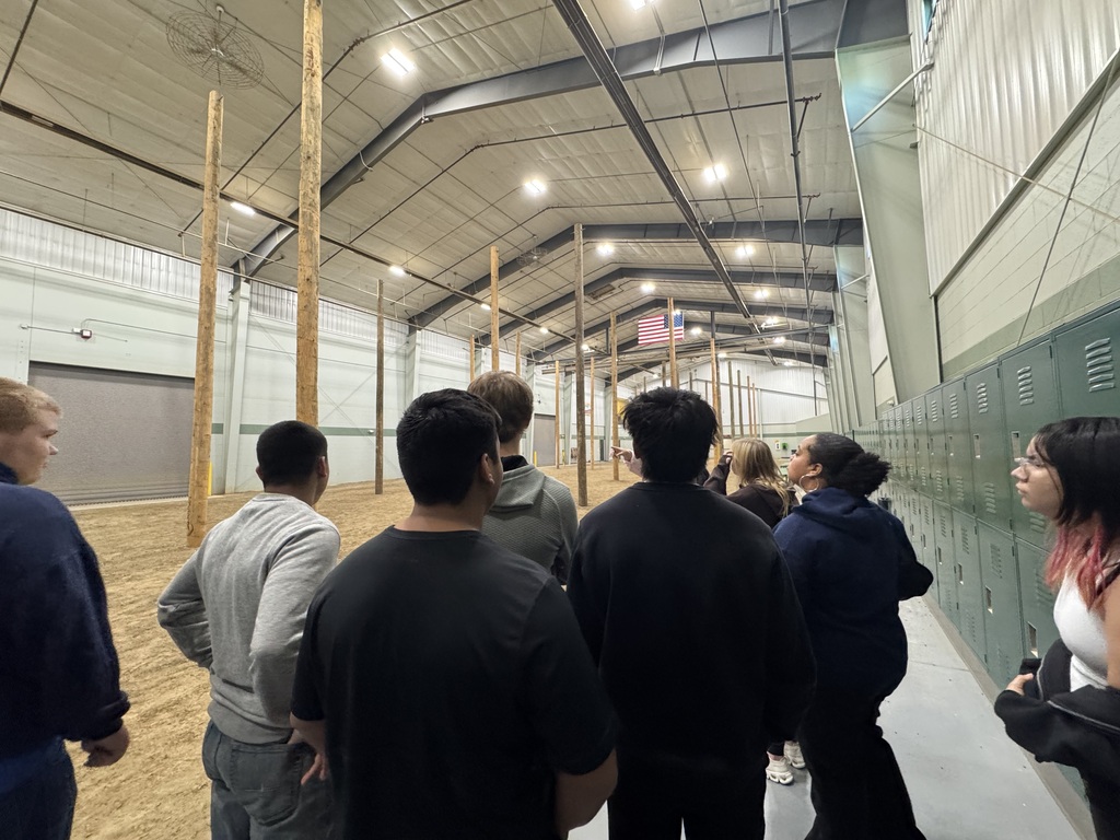 Students in the powerline room. 