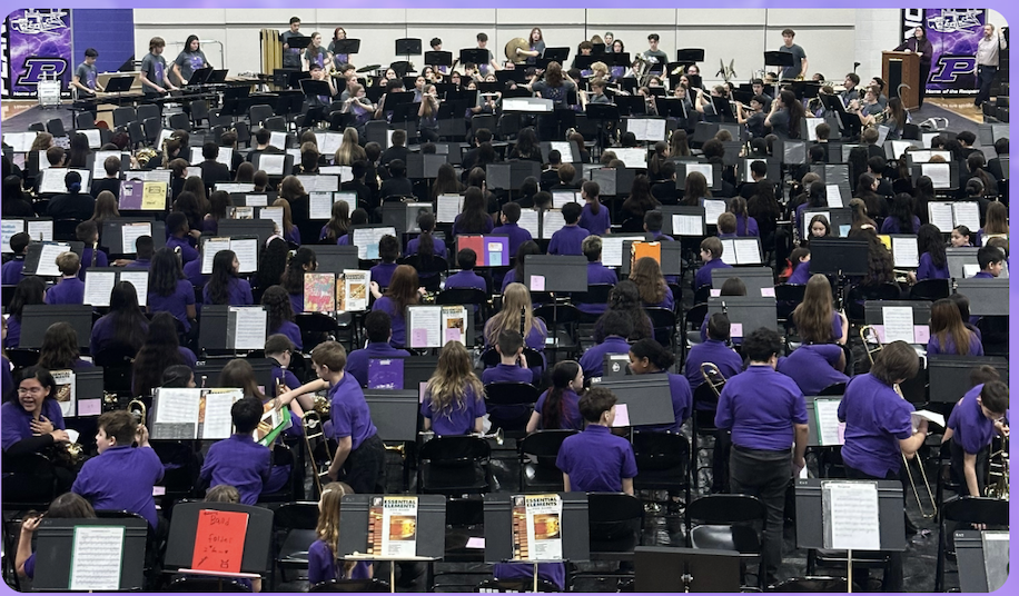 Band playing in a concert