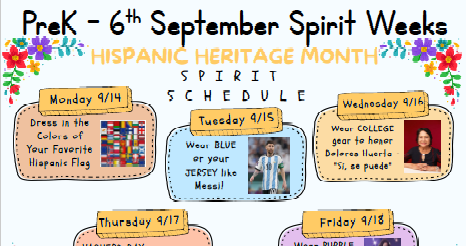 Spirit Week Flyer