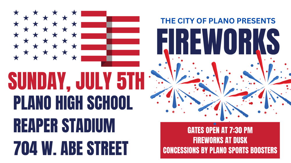 4th of July Fireworks Announcements