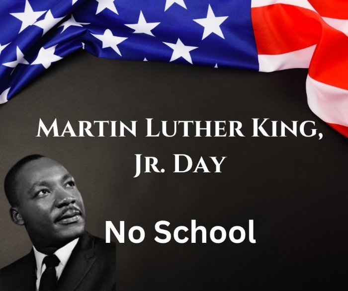 Martin Luther King, Jr. Day Picture of MLK and flag