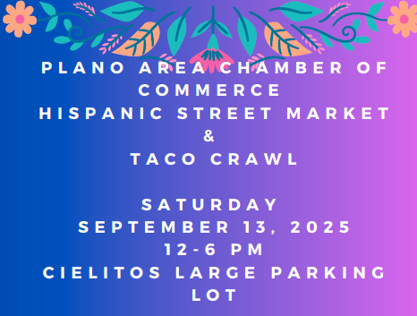 Plano Area Chamber of Commerce flyer advertising the Taco Crawl