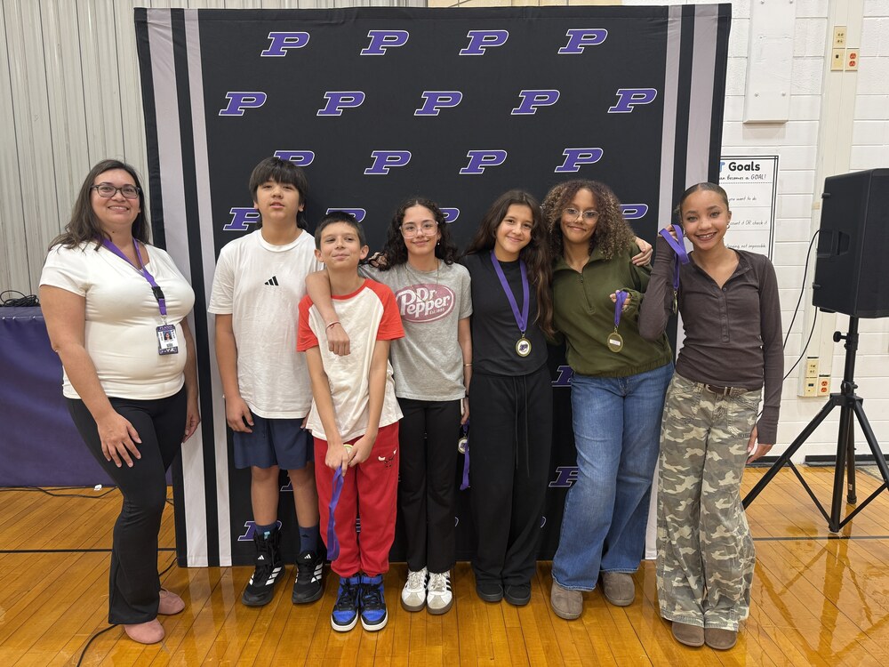 Plano Middle School Students at a Board meeting