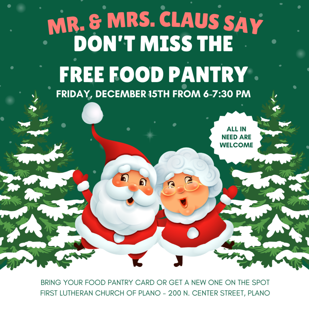 Food Pantry December 15 Flier