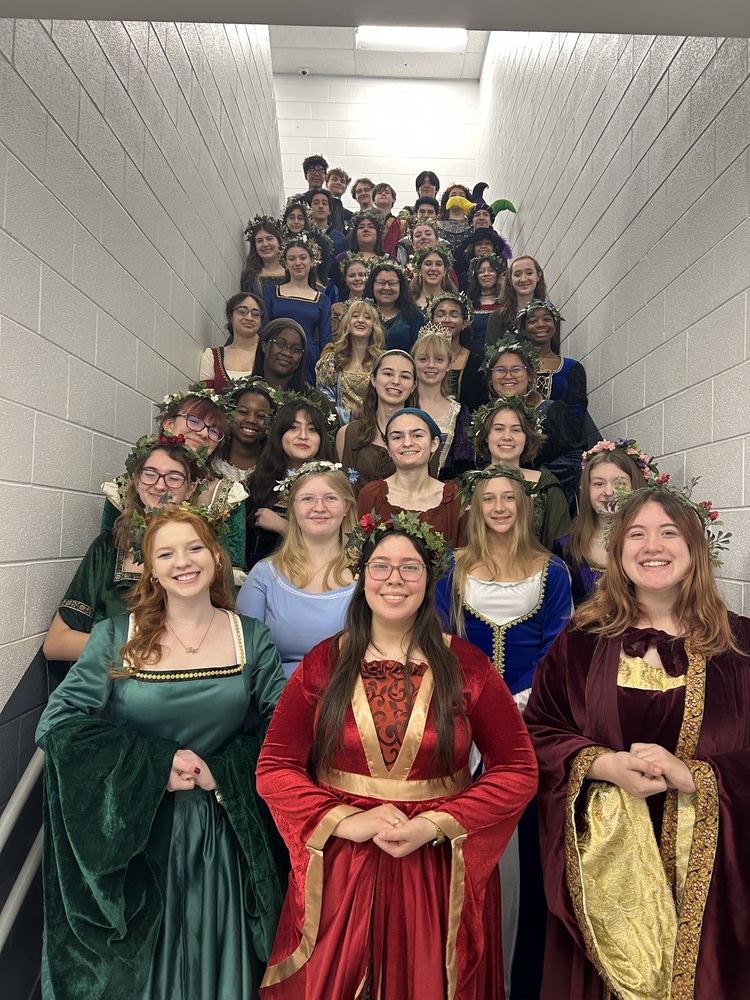 Madrigals Student Performers Dressed in Costumes
