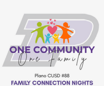 One Community One Family Logo family with a heart