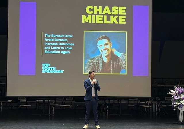 Chase Mielke delivered a funny, heart warming and inspirational message. 