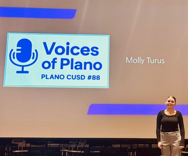 Voices of Plano speaker, Molly, shared her story and passion for the Plano school district.