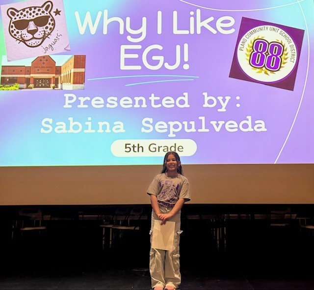 Voices of Plano speaker, Sabina, shared why she loves going to school at EGJ!