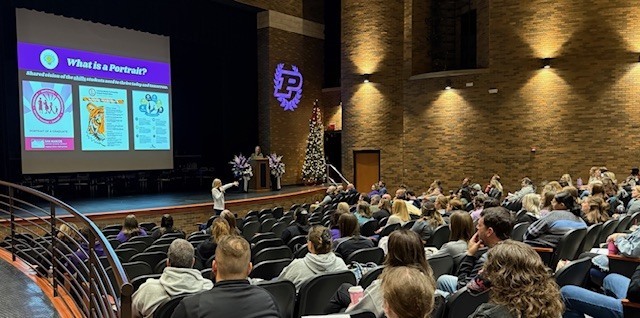 Dr. Thurwanger discussed the upcoming project, Portrait of a Learner.