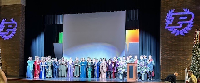 Our high school Madrigals sang Monday morning before our program began. 