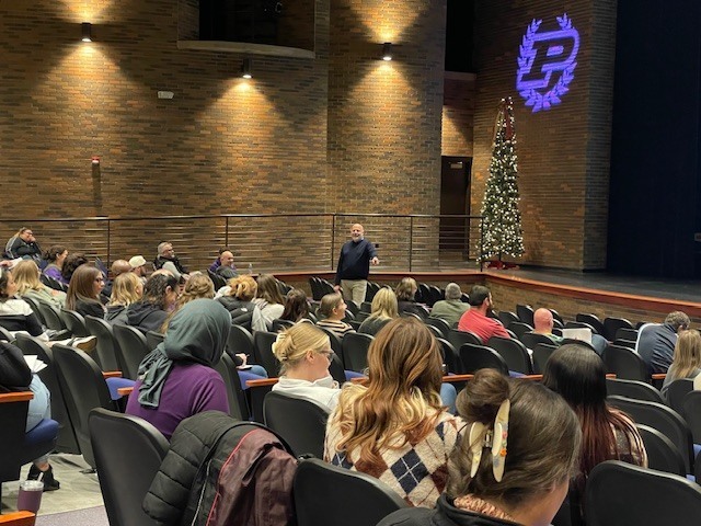 Speaker , Eric Twadell, presented on Professional Learning Communities