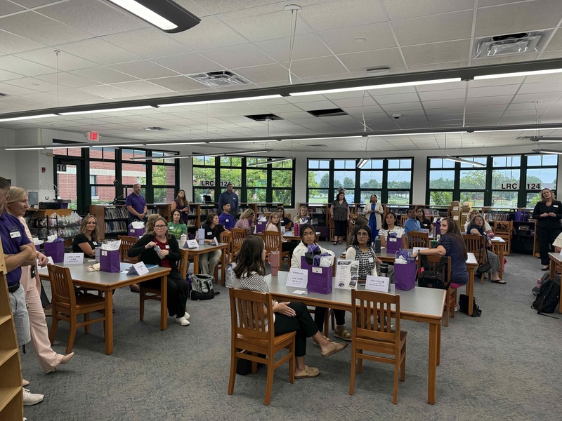 teachers in library for orientation 2