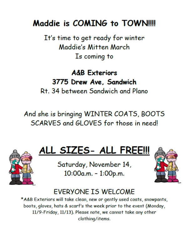 Maddie's Mitten March Informational Flyer