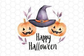 2 pumpkins with witches hat