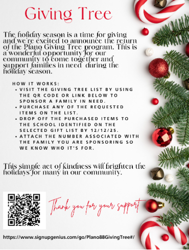 Giving Tree Program Flyer