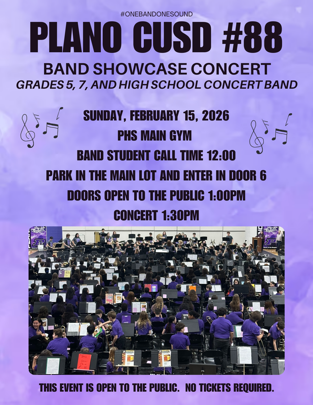 Band Showcase Concert with details 1:30