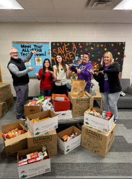 Students participating in Donation Drive