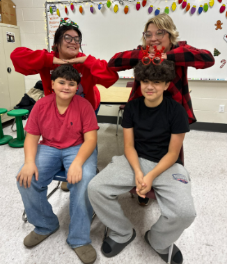 Student Council members decorating for Unity week