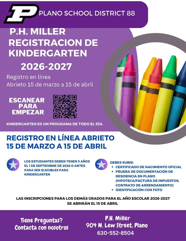 Kindergarten Registration Spanish