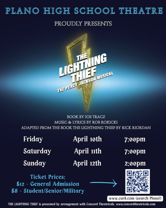 PHS Musical The Lightening Thief Flyer