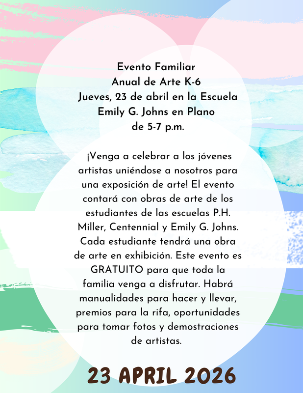 K-6 Art Show Flyer
