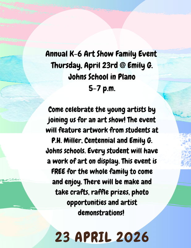 K-6 Art Show Flyer