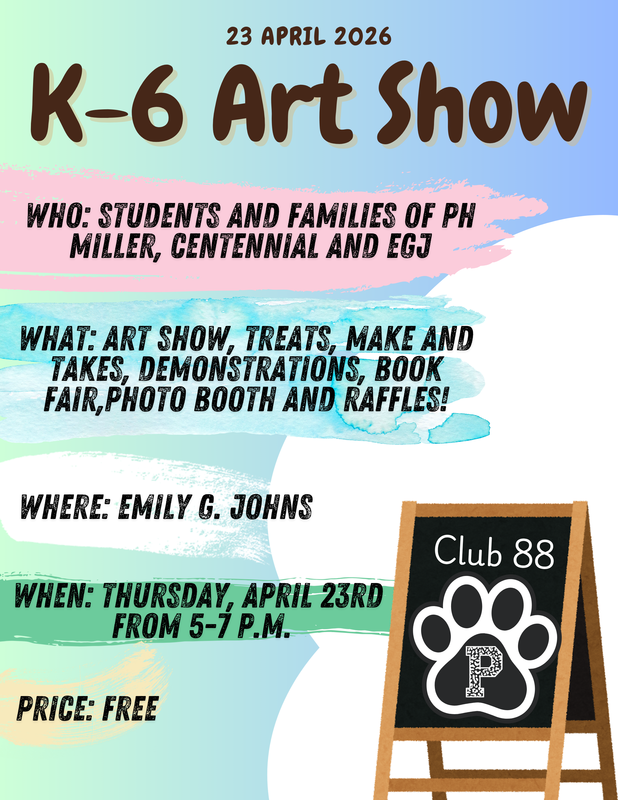 K-6 Art Show Flyer