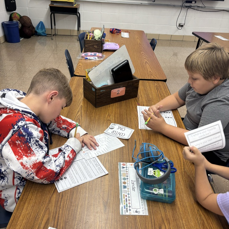 Mrs. Collier’s 3rd graders rotated through different stations and used the RACE strategy to answer response questions. 