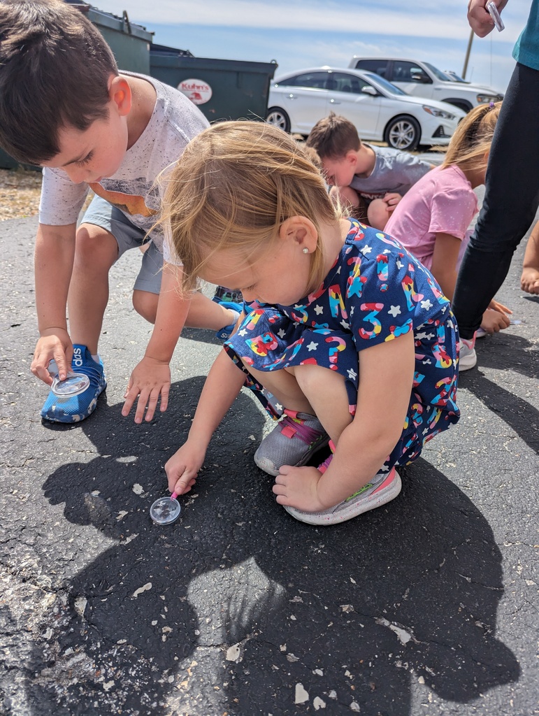 Miss Amy's kindergarten class is on letter Ii in ABC bootcamp. We went on an INVESTIGATION with our scientific tools (aka magnifying glasses 🔍🔍) to discover INSECTS 🦗🦗 and other INTERESTING items on the trail. Did you know we have IGUANAS 🦎🦎 nearby?!