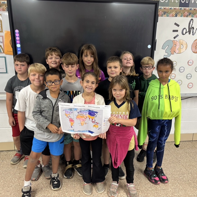 Mrs. Collier’s 3rd graders were introduced to the concept of climate. Students explored different climates in several regions and combined maps to find global climate patterns. 