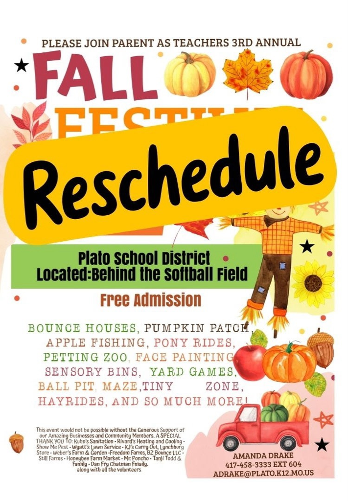 Fall festival reschedule