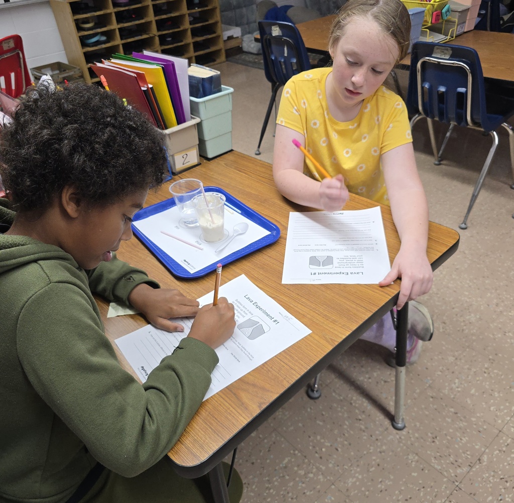 Mrs. Hazelwood's 4th grade class conducted a lab to help explore the type of lava that is found in volcanoes and how it impacts the level of eruption.