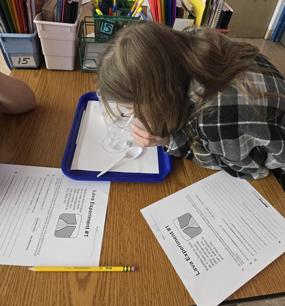 Mrs. Hazelwood's 4th grade class conducted a lab to help explore the type of lava that is found in volcanoes and how it impacts the level of eruption.