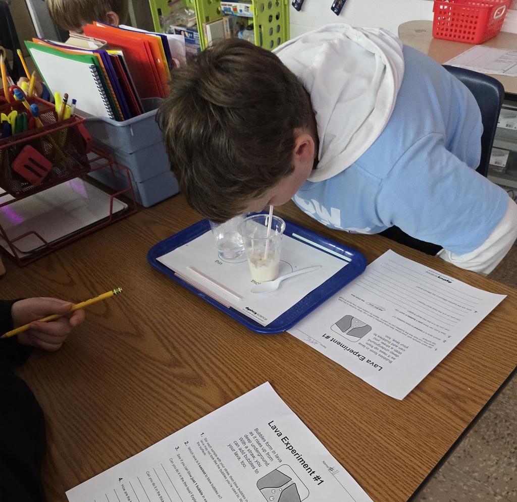 Mrs. Hazelwood's 4th grade class conducted a lab to help explore the type of lava that is found in volcanoes and how it impacts the level of eruption.