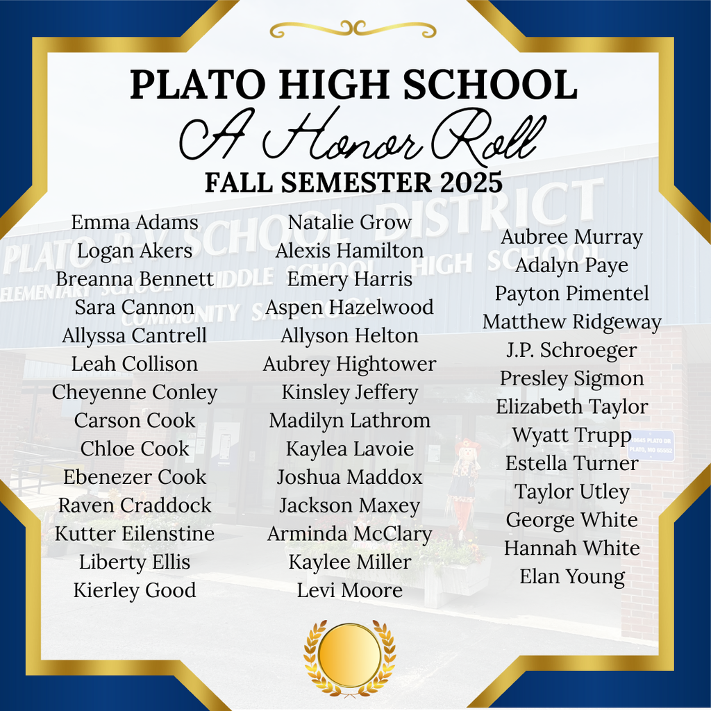 Plato Honor Roll