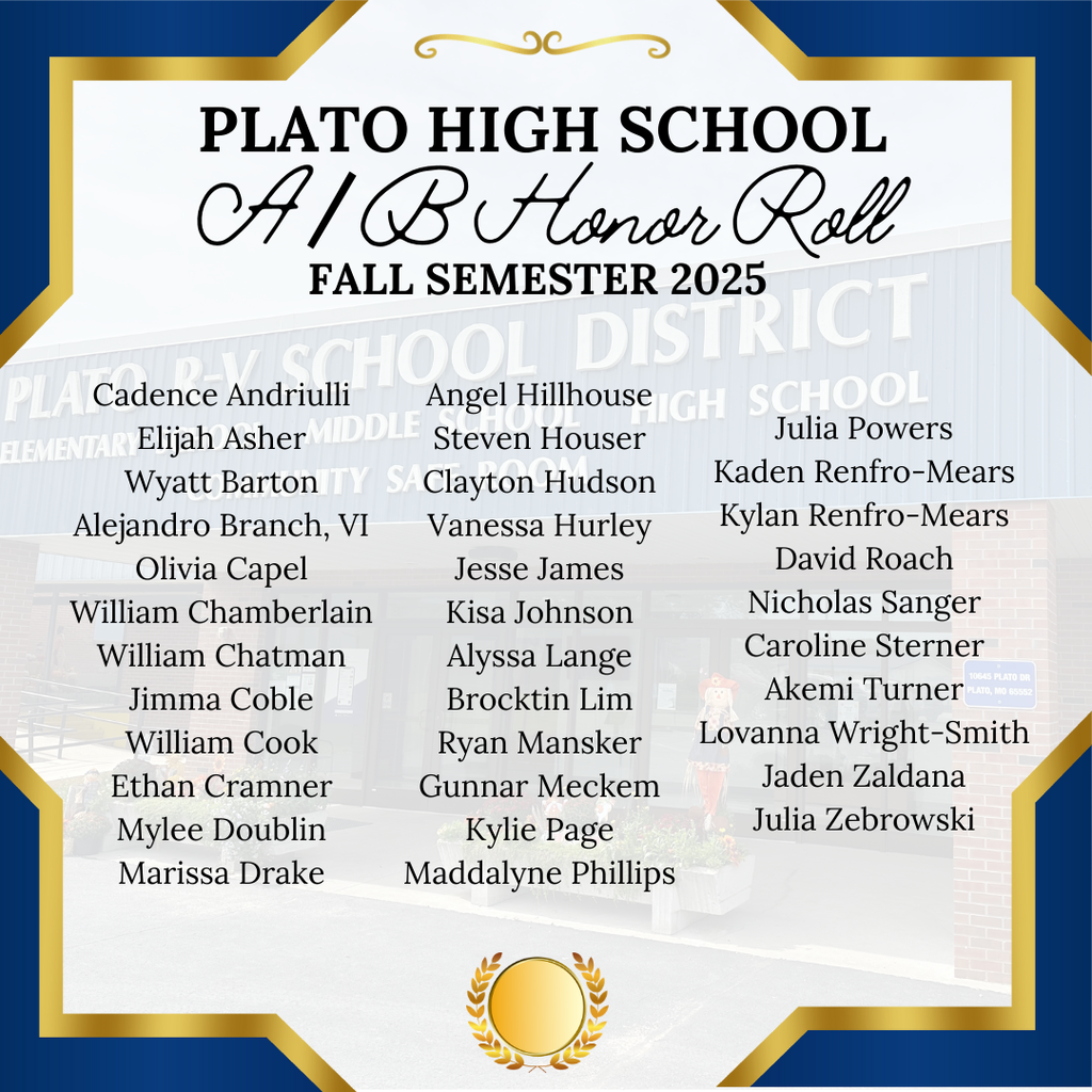 Plato Honor Roll