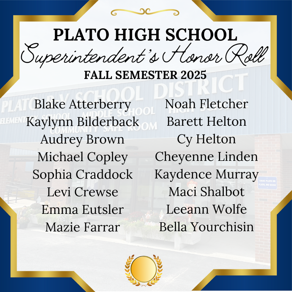 Plato Honor Roll